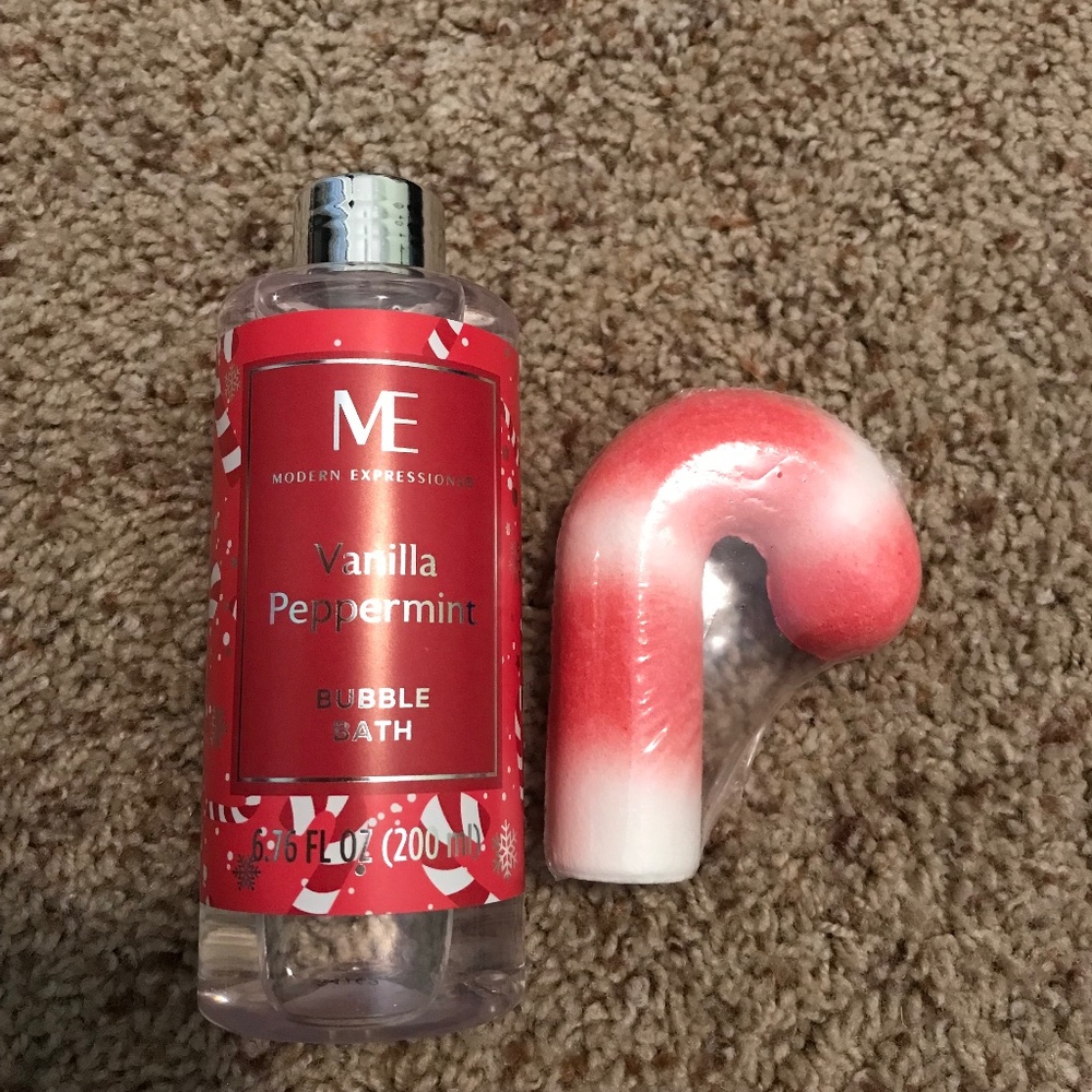Vanilla peppermint bubble bath and fizzer
